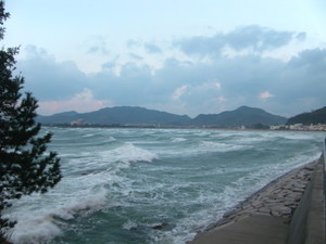 仁尾の海　　　本日！ばば荒れ(>_<)　　　　えっ(＠_＠;)